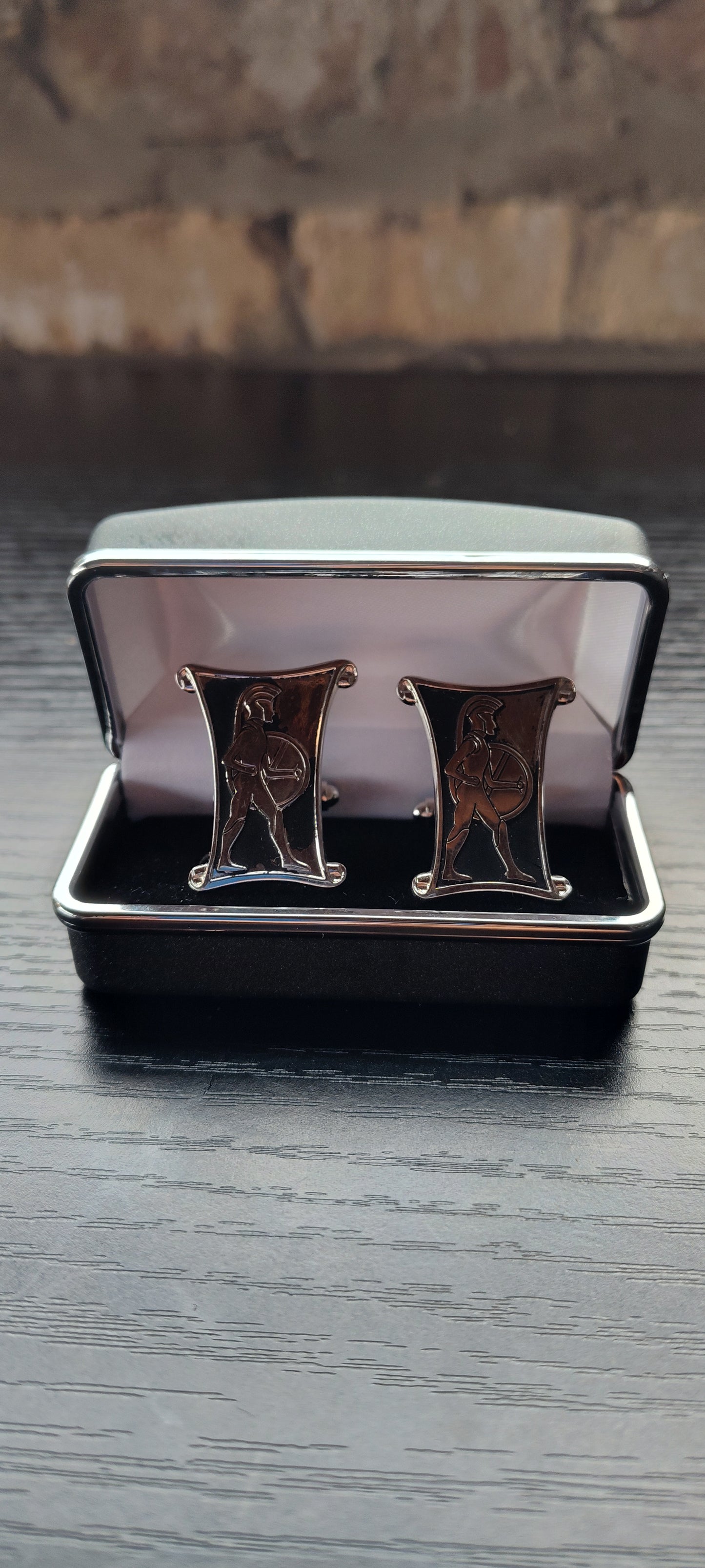 SILVER WARRRIOR CUFFLINKS