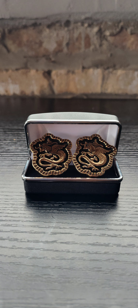 GOLD DRAGON CUFFLINKS