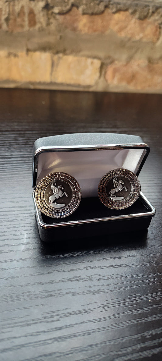 SILVER HORSE CUFFLINKS