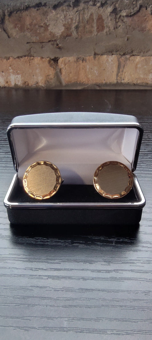 GOLD BEER CAP CUFFLINKS