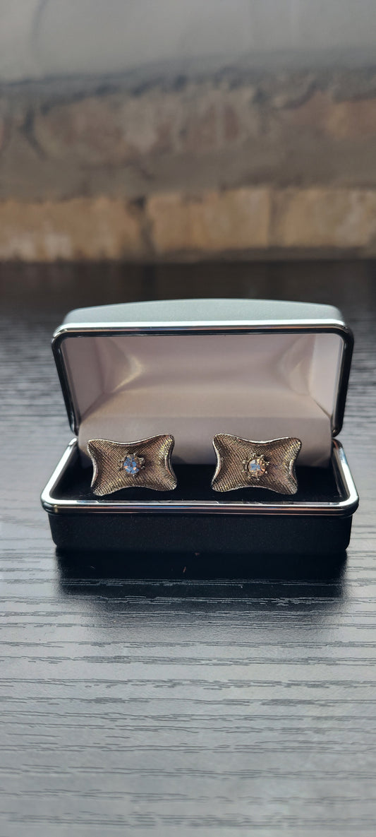 SILVER CUFFLINKS WITH DIAMOND