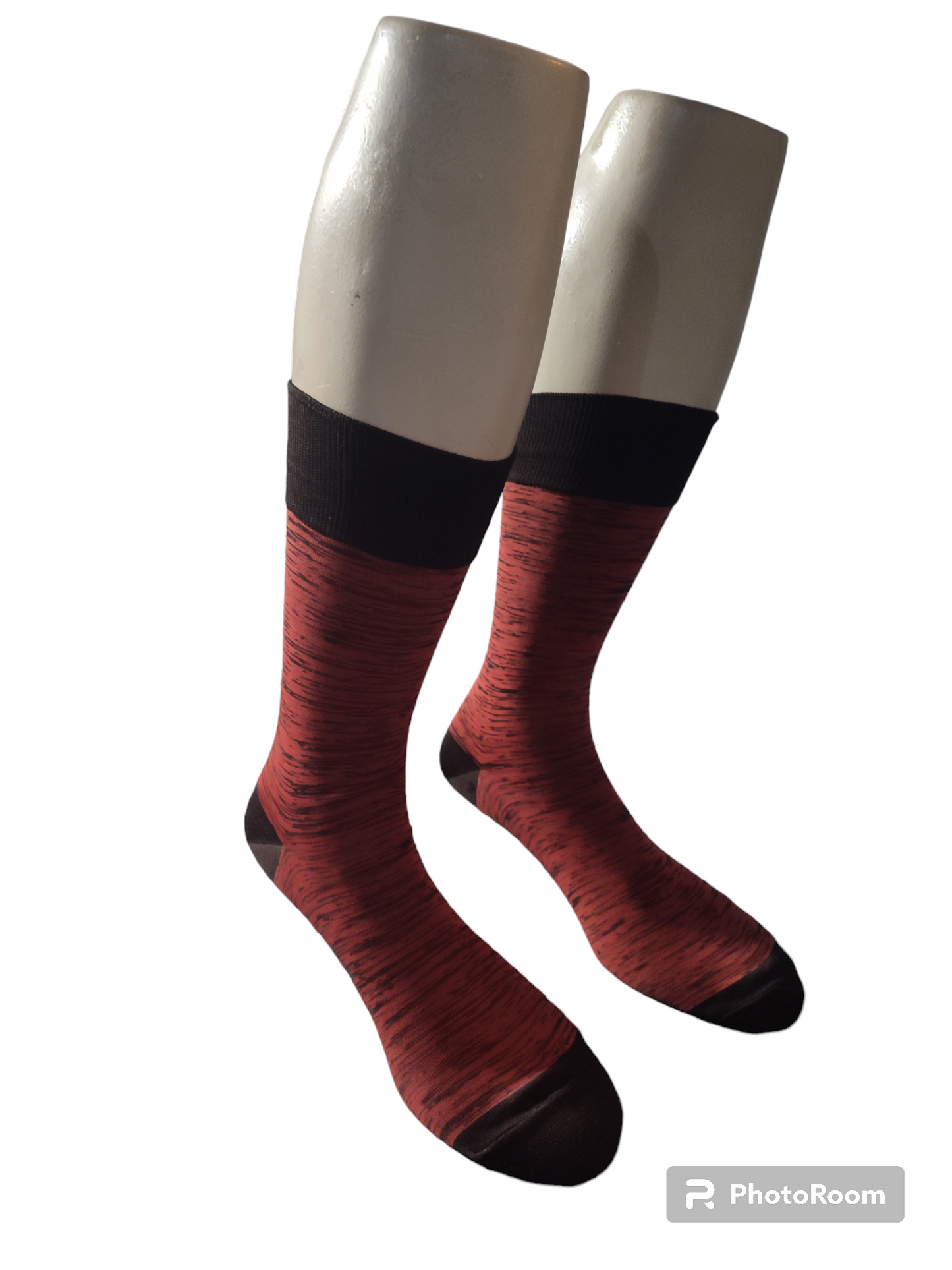 BROWN AND RED SOCKS