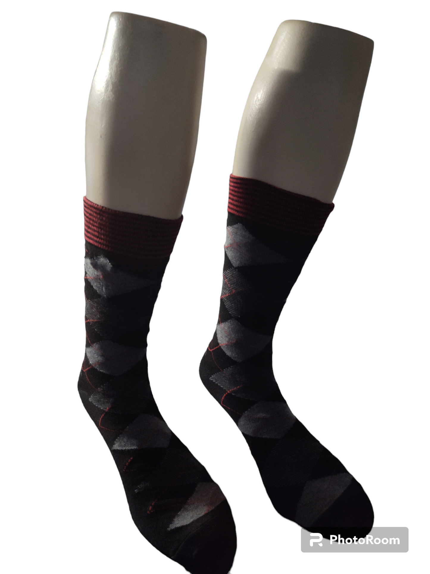 RED, GREY, AND BLACK SOCKS