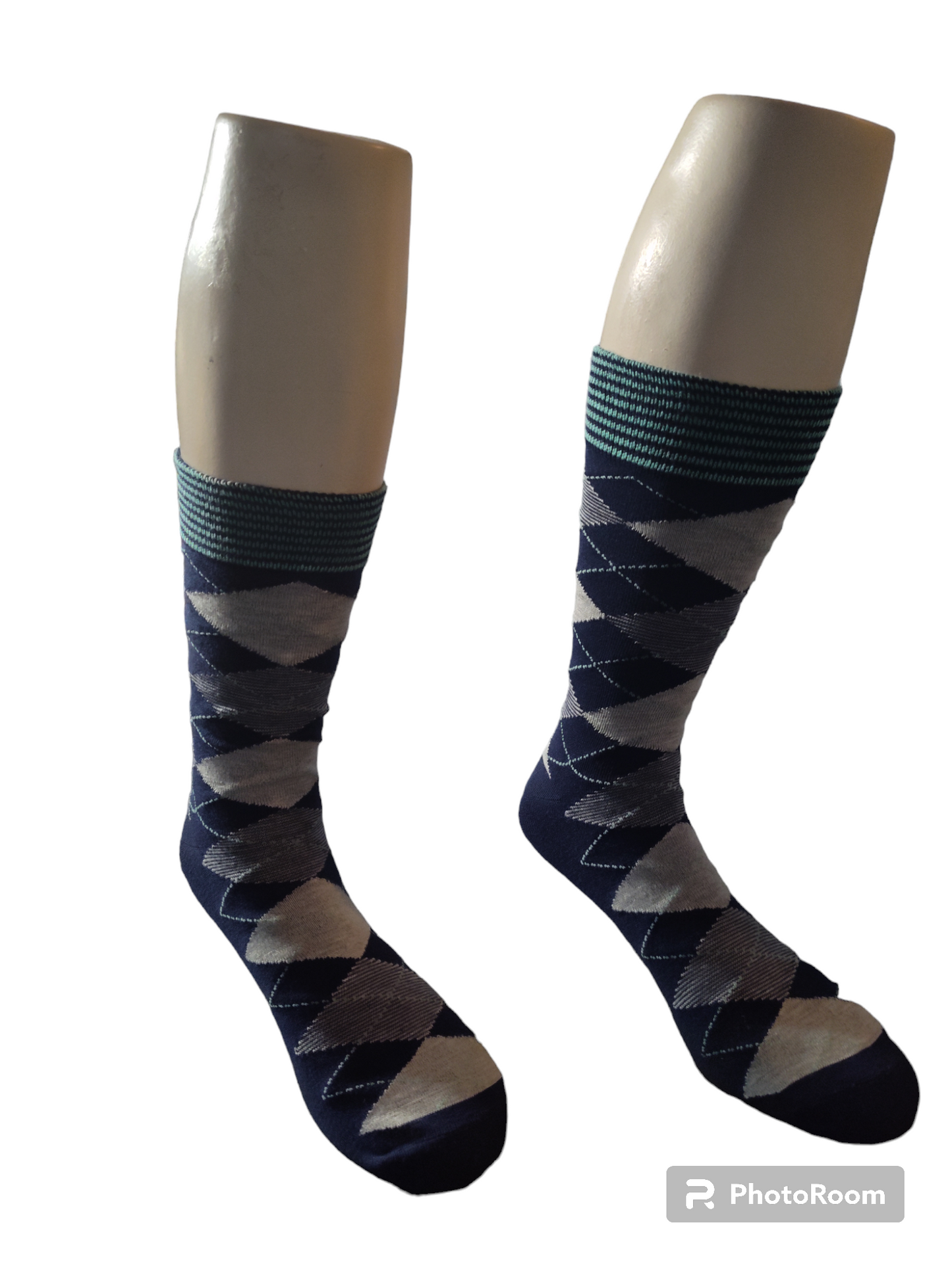 BLUE AND GREY SOCKS